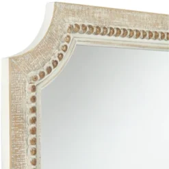 Noble Park Favreau Rectangular Vanity Wall Mirror Rustic Farmhouse Beaded Scalloped Natural Gray Wood Frame 27 1/2" Wide For Bathroom Bedroom Entryway -Home Decor Shop GUEST d5855a98 031c 42ff 8057 f4e279416c9c