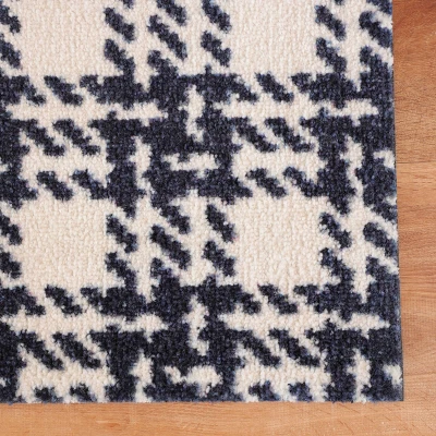 2'x3' ColorStar Hook Knit Door Mat Navy - Bungalow Flooring 5 2'x3' ColorStar Hook Knit Door Mat Navy - Bungalow Flooring - Image 3