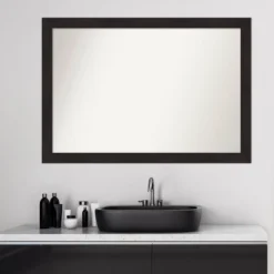 40" X 28" Non-Beveled Furniture Narrow Bathroom Wall Mirror Espresso Brown - Amanti Art 16 40" X 28" Non-Beveled Furniture Narrow Bathroom Wall Mirror Espresso Brown - Amanti Art -Home Decor Shop GUEST d68f7082 db18 49d4 9628 12b239ef7297
