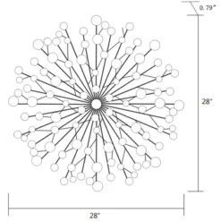 LuxenHome Silver, Black, And Gold Iron Metal Round Abstract Wall Decor -Home Decor Shop GUEST d6d3a90c 7cd7 42b7 afad d7219fad1385