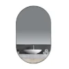 ANDY STAR Modern Decorative 20 X 33 Inch Oval Pill Wall Mounted Hanging Bathroom Vanity Mirror With Stainless Steel Metal Frame, Matte Black -Home Decor Shop GUEST d8364457 b0c4 49cd 84fd e540ba1930f7