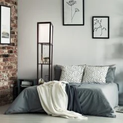 Torchiere Floor Lamp Brown (Includes LED Light Bulb) - Lavish Home -Home Decor Shop GUEST d8a03d4a 0dd7 41f1 89eb dfd296c66559