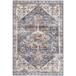 NuLOOM Hannah Distressed Traditional Medallion Fringe Area Rug 22 NuLOOM Hannah Distressed Traditional Medallion Fringe Area Rug -Home Decor Shop GUEST d8dbfb5e 0748 498a ba4e 05d39c5c9987