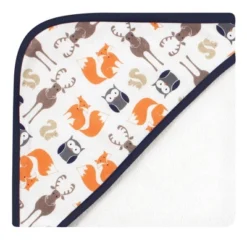 Hudson Baby Infant Boy Cotton Rich Hooded Towels, Blue Moose, One Size -Home Decor Shop GUEST d90ecca0 fbcc 448d 8a30 145f048000e1
