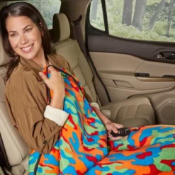 Heated Blanket - Ultra Soft Fleece Throw Powered By 12V Auxiliary Power Outlet For Travel Or Camping - Winter Car Accessories By Stalwart (Multi Camo) -Home Decor Shop GUEST d920dd32 208e 4715 93a7 72b68121adf9