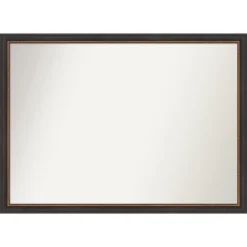 Amanti Art Ashton Black Non-Beveled Wood Bathroom Wall Mirror -Home Decor Shop GUEST da5b0b0f 91ed 401d b76b cb0011dba304