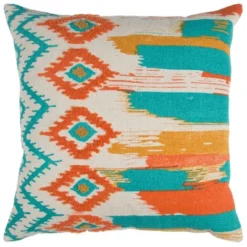 20"x20" Oversize Boho Ikat Square Throw Pillow - Rizzy Home -Home Decor Shop GUEST dc0b190b 7e7c 493a 971f e16ef5676b17