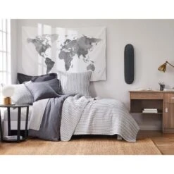 Gray Sateen Twin 3pc Sheet Set - Levtex Home -Home Decor Shop GUEST dc53a7ac 7083 41b1 8360 a646f7f67e1b