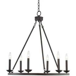 Franklin Iron Works Myland Bronze Wagon Wheel Chandelier 27" Wide Industrial 6-Light Fixture For Dining Room House Kitchen Island Entryway Bedroom 14 Franklin Iron Works Myland Bronze Wagon Wheel Chandelier 27" Wide Industrial 6-Light Fixture For Dining Room House Kitchen Island Entryway Bedroom -Home Decor Shop GUEST dc96d23e 48f1 4d80 997c 6e71d7272bbe
