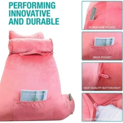 Vekkia Extra Large Velvety Reading And Bed Rest Pillow With Ultimate Back And Arm Support For Reading And Watching Television, Pink 8 Vekkia Extra Large Velvety Reading And Bed Rest Pillow With Ultimate Back And Arm Support For Reading And Watching Television, Pink -Home Decor Shop GUEST dc9d5bb7 9e3e 454e a85e 33e2a3c882ad