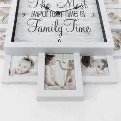 Farmhouse Shabby Chic 'Family Time' Picture Frame Collage Wall Clock White - American Art Decor -Home Decor Shop GUEST dcd7aad2 ae68 4cbf 89b1 e8ffd2221c91