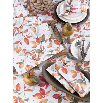 Saro Lifestyle Fall Leaf Placemat, 14"x20" Oblong, Multi (Set Of 4) 5 Saro Lifestyle Fall Leaf Placemat, 14"x20" Oblong, Multi (Set Of 4) - Image 3