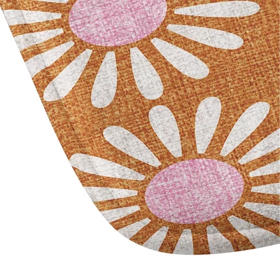 Schatzi Brown Retro Jumbo Daisy Heavy Memory Foam Bath Mat Pink - Deny Designs 4 Schatzi Brown Retro Jumbo Daisy Heavy Memory Foam Bath Mat Pink - Deny Designs - Image 2