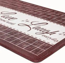 Kate Aurora Montauk Accents Anti Fatigue Memory Foam 18" X 30" Live~Love~Laugh Kitchen Floor Mats With Beveled Edges -Home Decor Shop GUEST defdac2a 5e7d 4685 a96a 51cda2a6040b