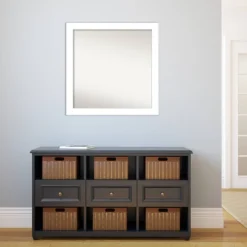 30" X 30" Non-Beveled Wedge White Wall Mirror - Amanti Art -Home Decor Shop GUEST df567c8e 8d4e 422a 8aee c53aa600fb4f