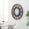 Metal Fleur De Lis Wall Clock Brown - Olivia & May -Home Decor Shop GUEST e11eb08c b8f2 4cd5 8e1a c81bd9e2bafb