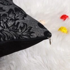 PiccoCasa Polyester Bed Sofa Decorative Pillow Cover Black Silver 18" X 18" 1 Pc -Home Decor Shop GUEST e1bfbaa9 9543 41e4 a409 f6ecda809ca2