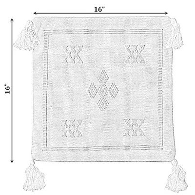 DEERLUX 16" Throw Pillow Cover With Southwest Pattern And Corner Tassels 8 DEERLUX 16" Throw Pillow Cover With Southwest Pattern And Corner Tassels - Image 6