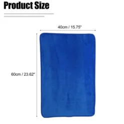 Unique Bargains Solid Color Pattern Bathroom Rugs Polyester Bath Mat Machine Washable Dark Blue 60x40cm -Home Decor Shop GUEST e37d955f fbfa 4b3f b982 e8e4d73b7f03