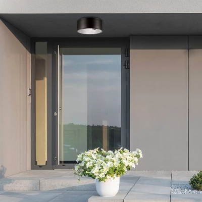 1 Light Teagan Outdoor Indoor Flush Mount Ceiling Dark Bronze - Globe Electric 3 1 Light Teagan Outdoor Indoor Flush Mount Ceiling Dark Bronze - Globe Electric