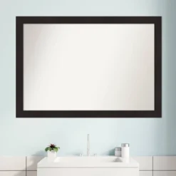 40" X 28" Non-Beveled Furniture Narrow Bathroom Wall Mirror Espresso Brown - Amanti Art 17 40" X 28" Non-Beveled Furniture Narrow Bathroom Wall Mirror Espresso Brown - Amanti Art -Home Decor Shop GUEST e4416c86 49fb 4507 a3e1 23c4643a25cb