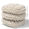 Vesey Handwoven Wool Moroccan Inspired Pouf Ottoman Beige/Brown - Baxton Studio -Home Decor Shop GUEST e4783e55 34bf 4315 a101 39375e9382ce