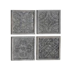 Metal Floral Embossed Wall Decor Set Of 4 Gray - Olivia & May 27 Metal Floral Embossed Wall Decor Set Of 4 Gray - Olivia & May -Home Decor Shop GUEST e4a29a7e 79cd 4440 a3d9 4e71bd430000