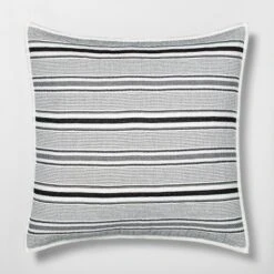 Textured Stripe Pillow Sham Dark Gray/Cream - Hearth & Hand With Magnolia -Home Decor Shop GUEST e5d23bbb adcc 4d87 a960 dc48647436f7
