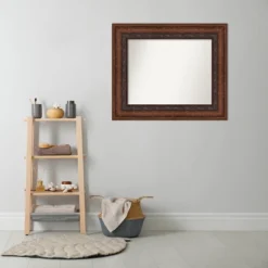 38" X 32" Non-Beveled Decorative Bathroom Wall Mirror Bronze - Amanti Art -Home Decor Shop GUEST e6348e3e 1c8a 48cb 9502 1b09e8bf539b