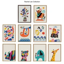 18" X 24" Sylvie Little Sloth Framed Canvas Wall Art By Rachel Lee Natural - Kate And Laurel -Home Decor Shop GUEST e737fe2b cd50 450d b40c e7ea2b9d5f76