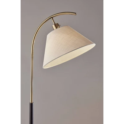 Jerome Floor Lamp Black/Antique Brass - Adesso 6 Jerome Floor Lamp Black/Antique Brass - Adesso - Image 4