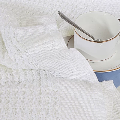 1 Pc Cotton Waffle Weave Comfortable Bed Blanket - PiccoCasa 8 1 Pc Cotton Waffle Weave Comfortable Bed Blanket - PiccoCasa - Image 6