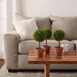 Faux Boxwood 3 Matching Realistic 11.5" Tall Topiary Arrangements In Decorative Pots For Indoor Home Or Office Décor By Pure Garden (Set Of 3) -Home Decor Shop GUEST e87f5f5b d1e7 4a9e 9437 324b5d74a595