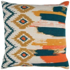 20"x20" Oversize Boho Ikat Square Throw Pillow - Rizzy Home -Home Decor Shop GUEST e8921cff afdf 4c5e b2e2 52ebfb808dc9
