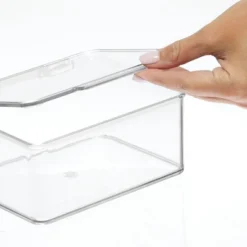 MDesign Plastic Stackable Home, Office Storage Box, 2 Pack + 32 Labels -Home Decor Shop GUEST e9dc028e 8419 42bd b1eb b073e72a429a