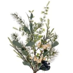 Vickerman 5' Green Artificial Pine, Blueberry, And White Berry Garland.