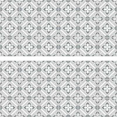 Galway Tile Backsplash Peel And Stick Giant Wall Decal Gray - RoomMates 3 Galway Tile Backsplash Peel And Stick Giant Wall Decal Gray - RoomMates