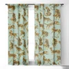 Cat Coquillette Tiger Collection Mint Orange 84" X 50" Single Panel Blackout Window Curtain - Deny Designs