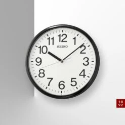 Seiko 12" Office Wall Clock - Black -Home Decor Shop GUEST ecea7ced 2dfc 4f89 b886 c08155ce1220