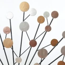 LuxenHome Silver, Black, And Gold Iron Metal Round Abstract Wall Decor -Home Decor Shop GUEST ed07b5a0 c30f 467d 943b e65c14f3d7c1