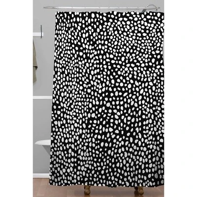 Iveta Abolina La Jardin Noir I Shower Curtain Black - Deny Designs 3 Iveta Abolina La Jardin Noir I Shower Curtain Black - Deny Designs