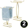 MDesign Metal Hand Towel Holder Stand For Countertop - 2 Pack - Soft Brass -Home Decor Shop GUEST ee8e518e d103 4134 b902 20868241c08d