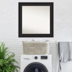 32" X 32" Non-Beveled Colonial Black Wall Mirror - Amanti Art -Home Decor Shop GUEST ef7e2f23 4b9d 481c 8def 0fc1c9dcd411