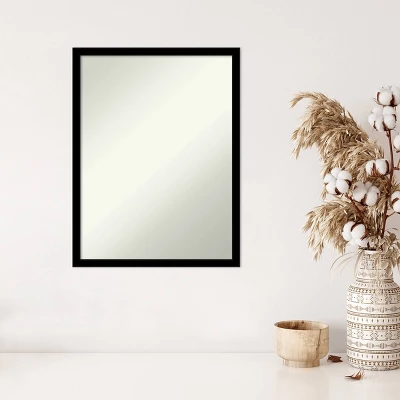 20" X 26" Non-Beveled Jet Black Wall Mirror - Amanti Art 6 20" X 26" Non-Beveled Jet Black Wall Mirror - Amanti Art - Image 4