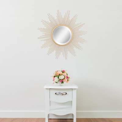 23.5" X 23.5" Metal Geometric Sunburst Decorative Wall Mirror Gold - Stonebriar Collection 7 23.5" X 23.5" Metal Geometric Sunburst Decorative Wall Mirror Gold - Stonebriar Collection - Image 5