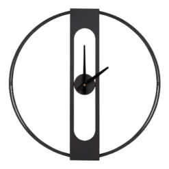 22" X 22" Urgo Numberless Metal Wall Clock Black - Kate & Laurel All Things Decor