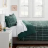 Grid Print Microfiber Reversible Comforter & Sheet Set Dark Green - Room Essentials™ -Home Decor Shop GUEST f2916d48 beca 4579 83de 73f308bcc6b6