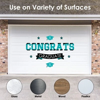 Big Dot Of Happiness Teal Graduation Party Photo Backdrop - Wall Decals 3 Big Dot Of Happiness Teal Graduation Party Photo Backdrop - Wall Decals