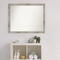 31" X 25" Non-Beveled Dove Square Bathroom Wall Mirror Gray Wash - Amanti Art -Home Decor Shop GUEST f359d989 0f47 4cc8 beac 85243cbf6e0e