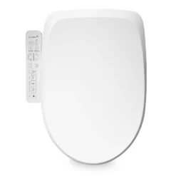 SB-2600 Electric Bidet Toilet Seat With Unlimited Heated Water And Touch Control Panel For Elongated Toilets White - SmartBidet
